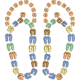 Flip-Flops-Rainbow-Colors-Sandals - Embroidery Design - FineryEmbroidery